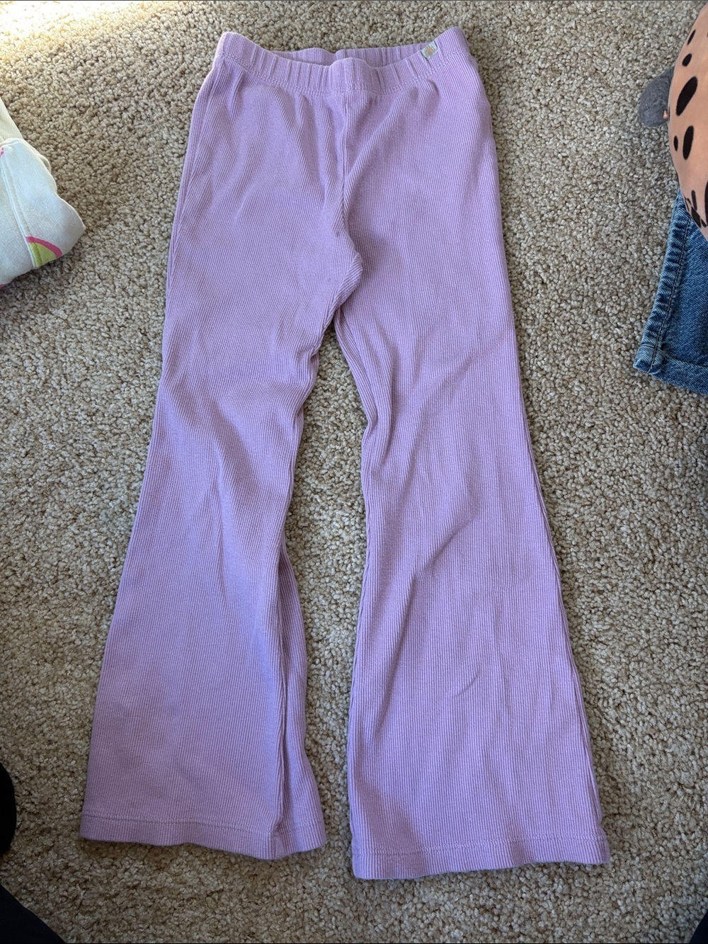 GAP Lilac Ribbed Flare Leggings